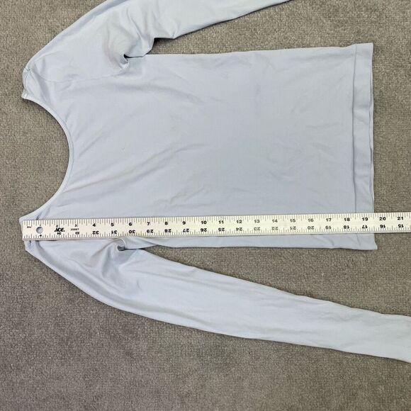 Free People Intimately Womens Low Back Seamless Long Sleeve Tee Sky Blue XS NWOT - Picture 5 of 5